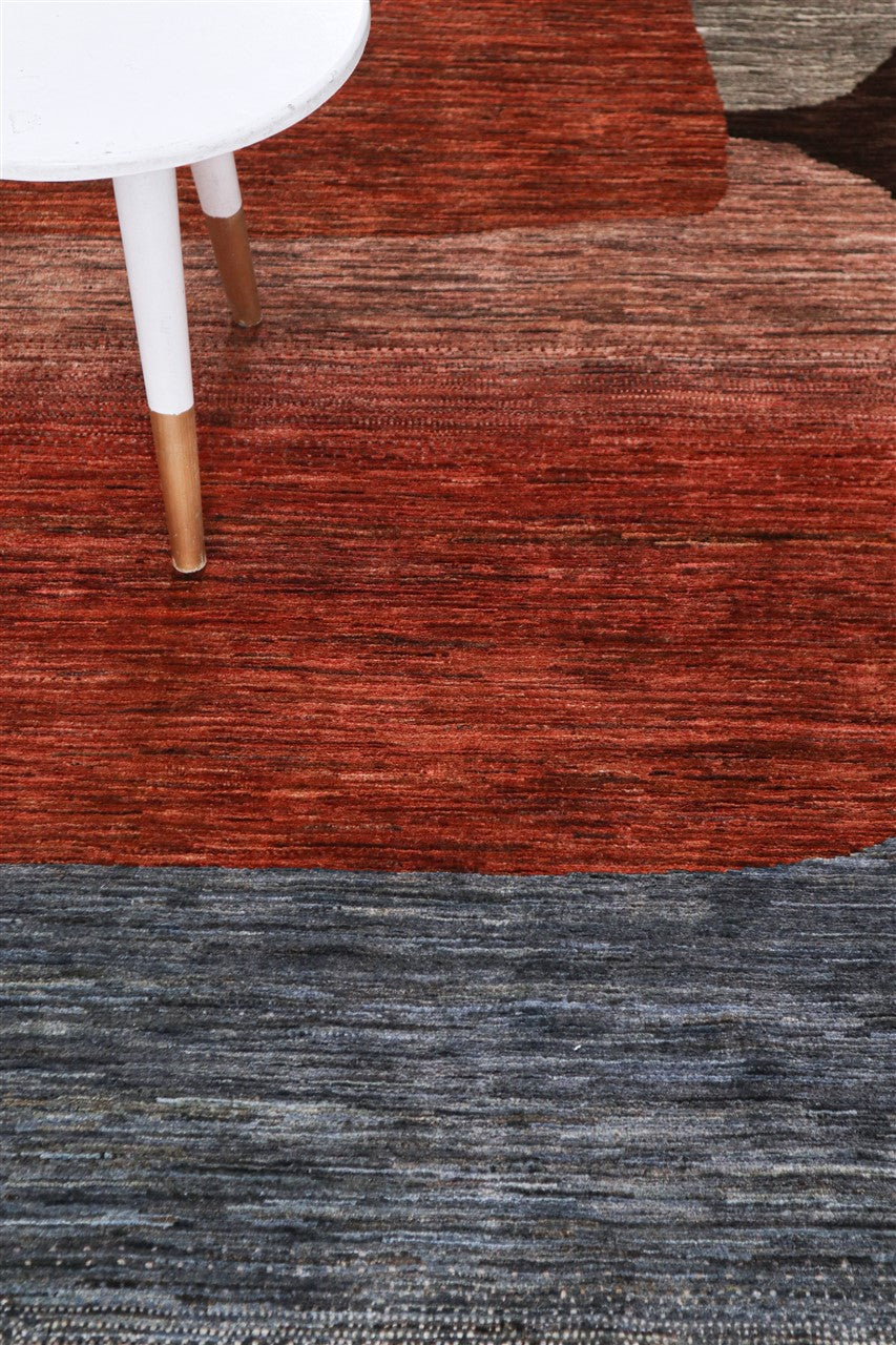 Tappeto moderno di design, fatto a mano, multicolore,  235x174cm