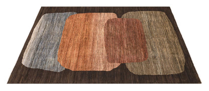 Modern design wool carpet, handmade, multi, 242x167cm