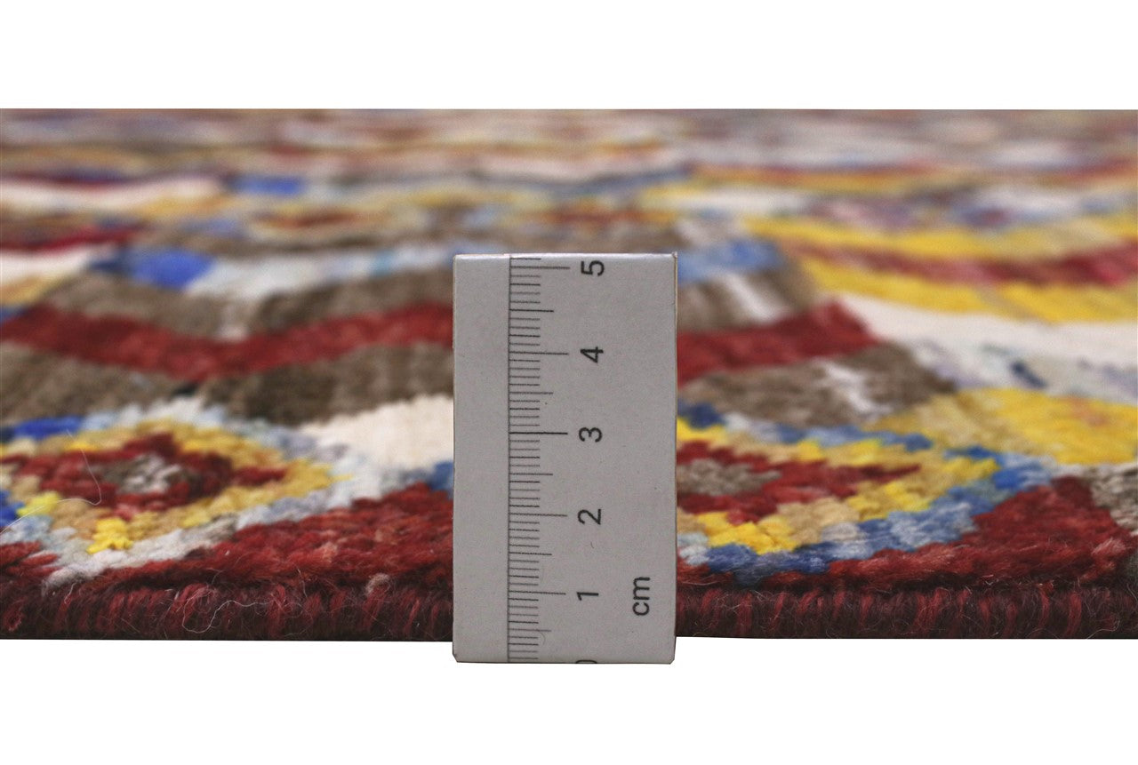 Taimany - Multicolor Tribal Wool Rug - Hand-Knotted 189x132cm