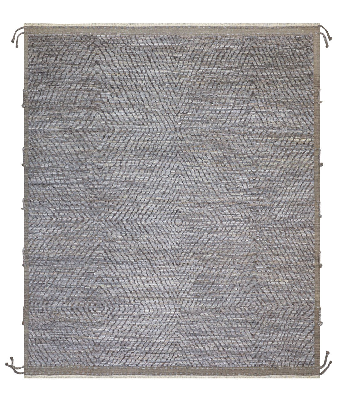 Modern design multi Berber style carpet, handmade 353x295cm