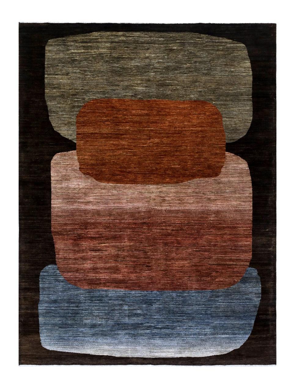 Tappeto moderno di design, fatto a mano, multicolore,  286x220cm
