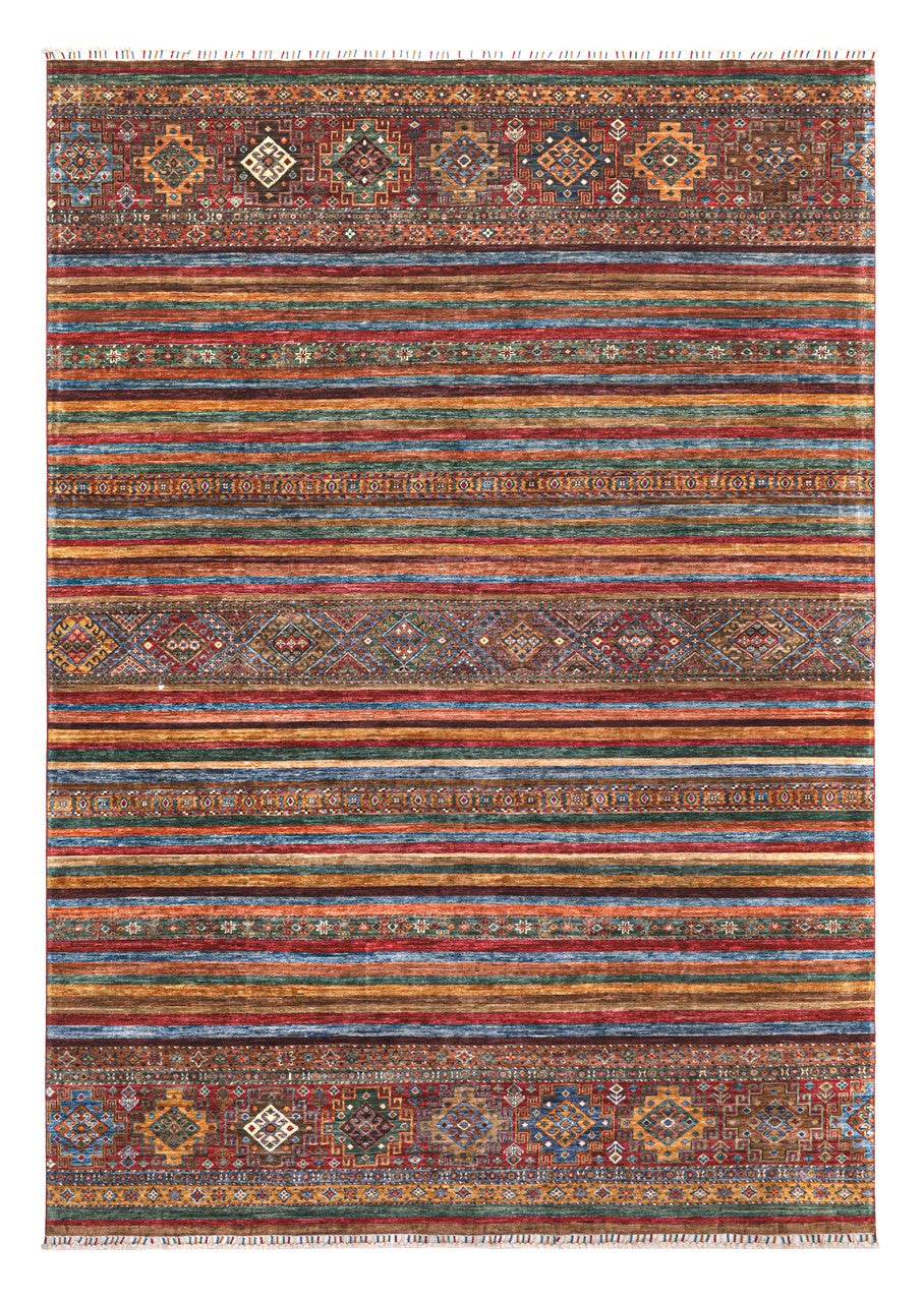 Afghan wool carpet multi, handmade 378x268cm
