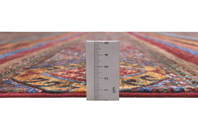 Tappeto Afghan multicolore in lana, fatto a mano 378x268cm - CarpetLiving
