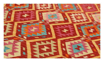 Tappeto Kilim Kaudani Afghan fatto a mano multicolore 299x207cm - CarpetLiving