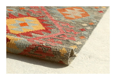 Tappeto Kilim Kaudani Afghan fatto a mano multicolore 295x217cm - CarpetLiving