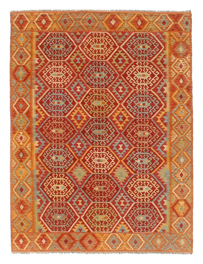 Tappeto Kilim Kaudani Afghan fatto a mano multicolore 292x210cm - CarpetLiving
