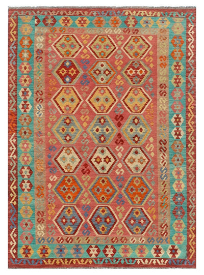Tappeto Kilim Kaudani Afghan fatto a mano multicolore 300x203cm - CarpetLiving