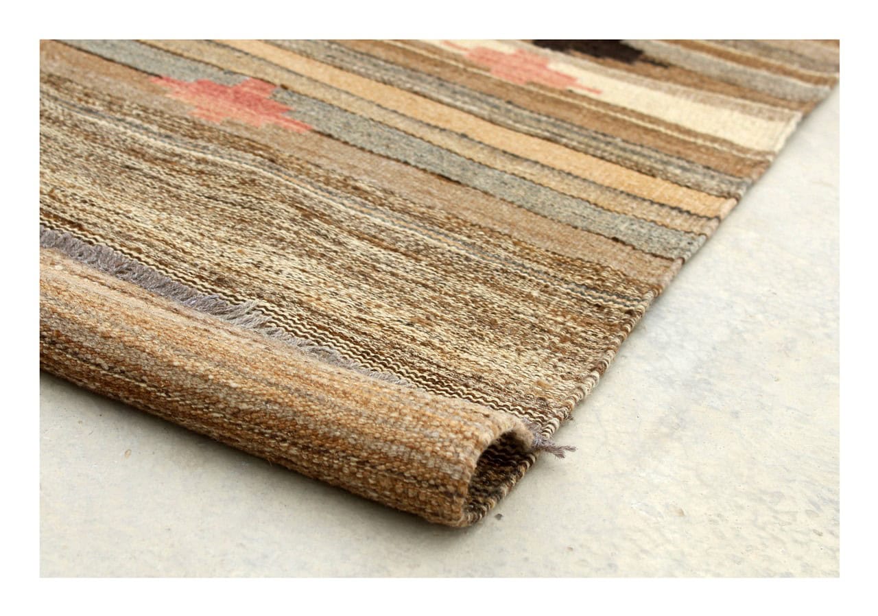 Modern wool Kilim carpet multi 244x180cm