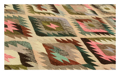 Tappeto Kilim Kaudani Afghan fatto a mano multicolore 300x200cm