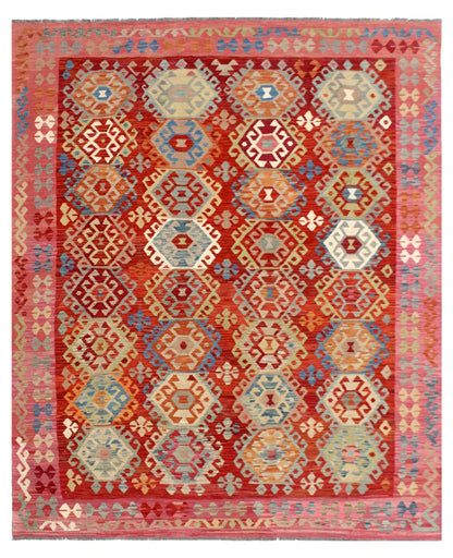 Tappeto Kilim Kaudani Afghan fatto a mano multicolore 347x248cm