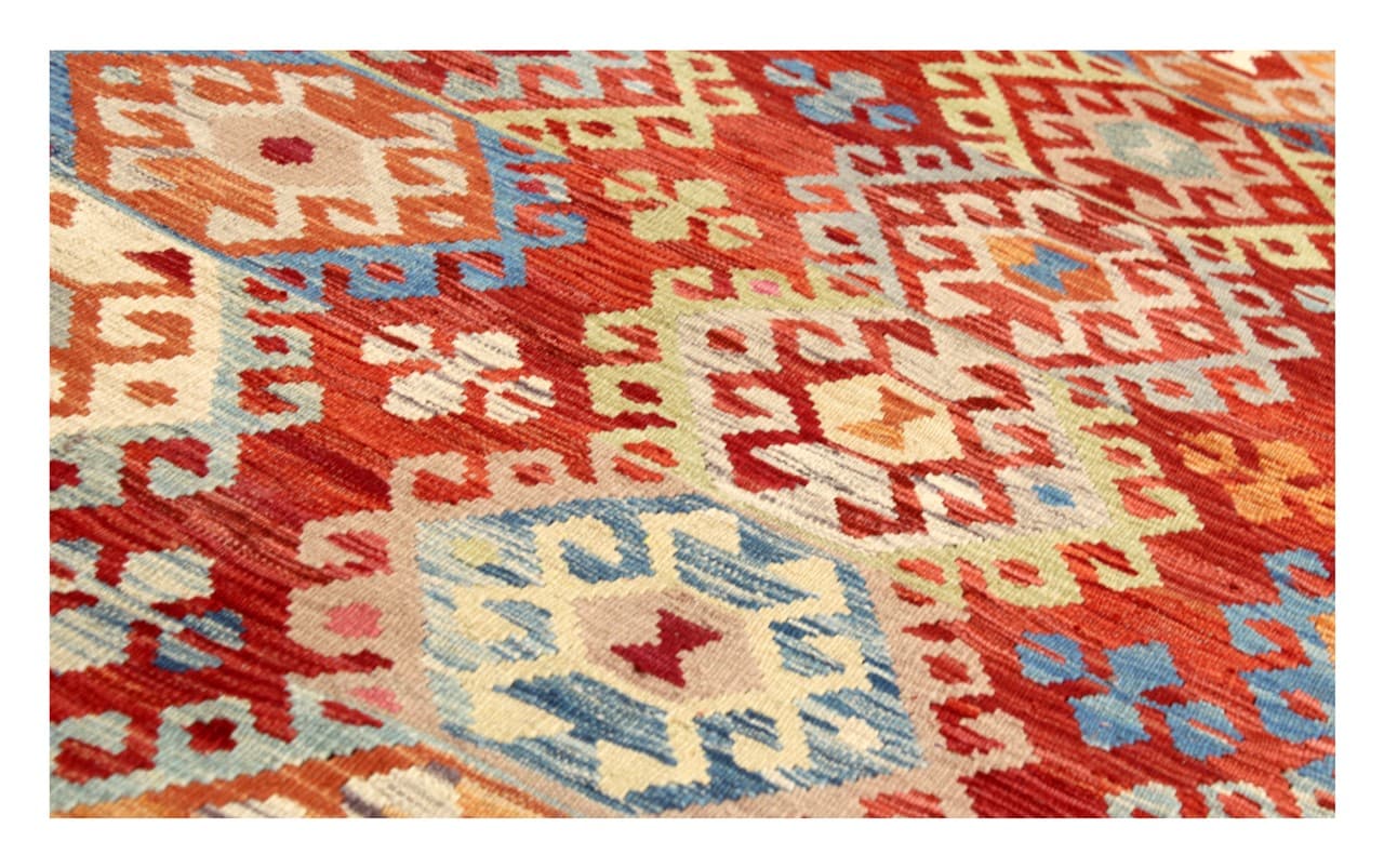 Tappeto Kilim Kaudani Afghan fatto a mano multicolore 347x248cm