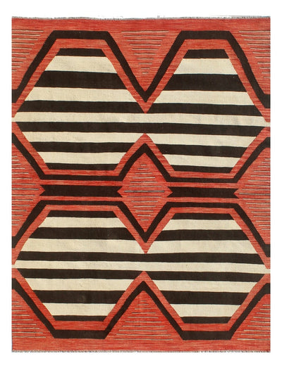 Modern wool Kilim carpet multi 253x183cm