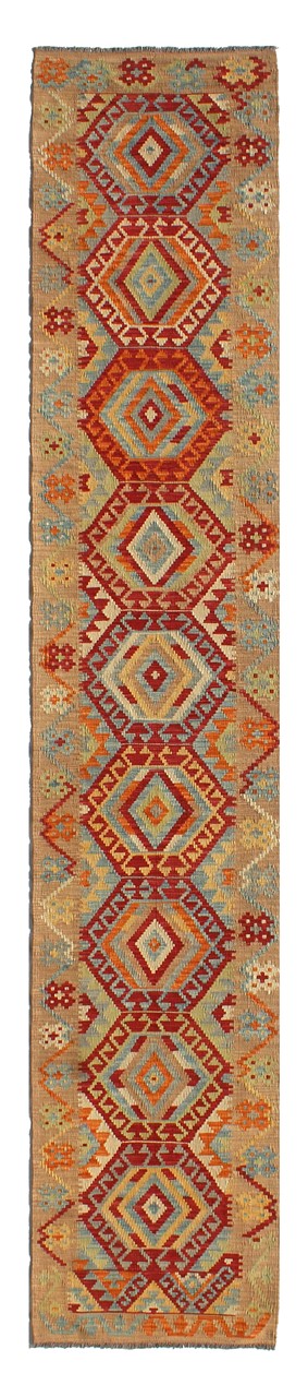 Handmade Afghan Kilim Runner Wool Rug 501_81 cm