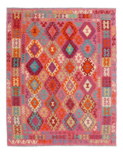 Tappeto Kilim Kaudani Afghan fatto a mano multicolore 300x205cm