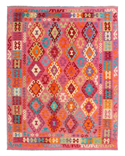 Tappeto Kilim Kaudani Afghan fatto a mano multicolore 301x200cm