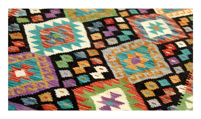Tappeto Kilim moderno in lana multicolore 171x119cm - CarpetLiving