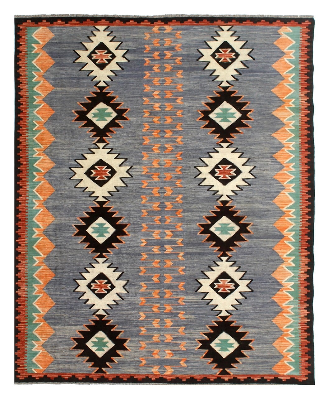 Modern wool Kilim carpet multi 255x172cm