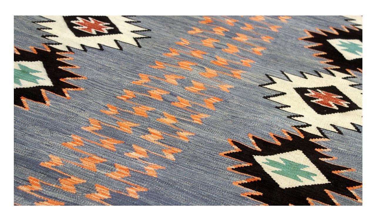 Modern wool Kilim carpet multi 255x172cm