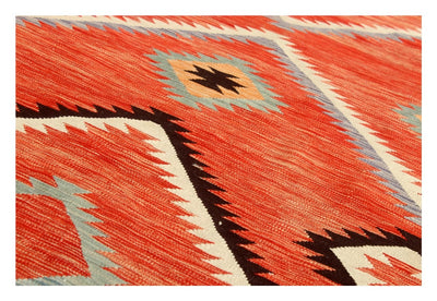Tappeto Kilim moderno in lana multicolore 298x201cm - CarpetLiving