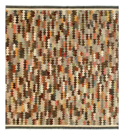 Tappeto Kilim Kaudani Afghan fatto a mano multicolore 397x312cm