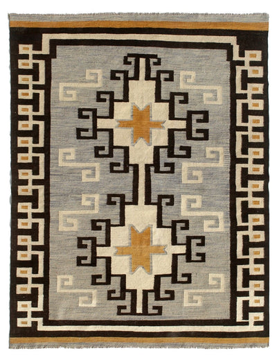 Tappeto Kilim moderno in lana multicolore 231x175cm - CarpetLiving