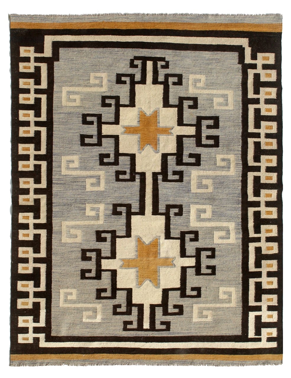 Modern wool Kilim carpet multi 231x175cm