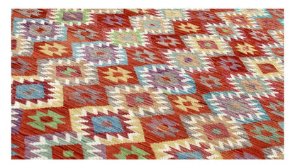 Tappeto Kilim Kaudani Afghan fatto a mano multicolore 401x318cm