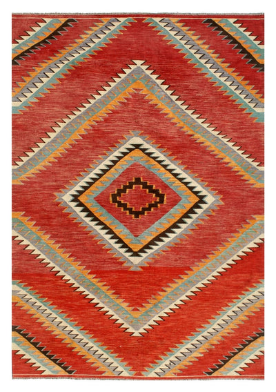 Tappeto Kilim moderno in lana multicolore 300x197cm - CarpetLiving