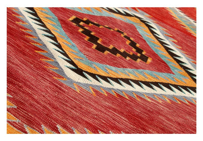 Tappeto Kilim moderno in lana multicolore 300x197cm - CarpetLiving