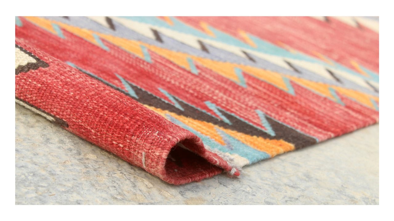 Modern wool Kilim carpet multi 300x197cm
