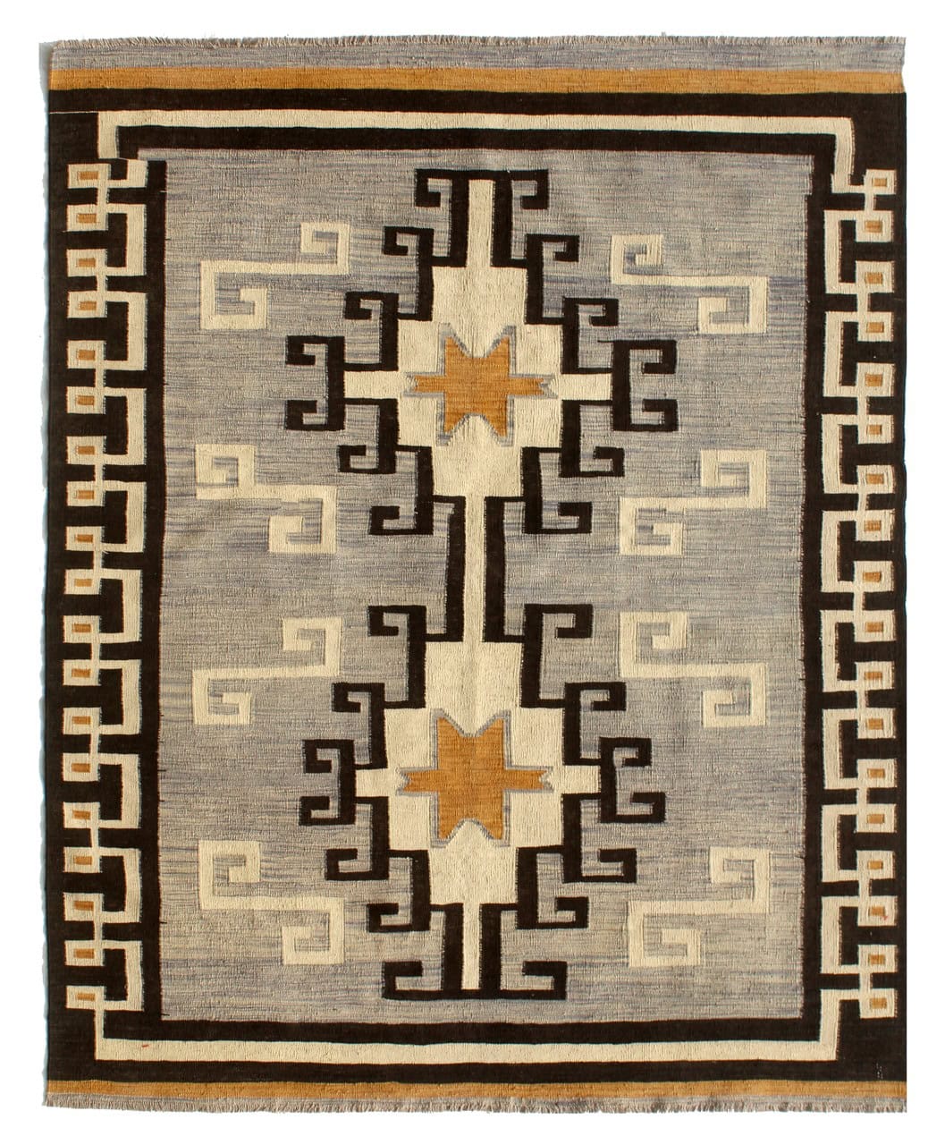 Modern wool Kilim carpet multi 233x177cm