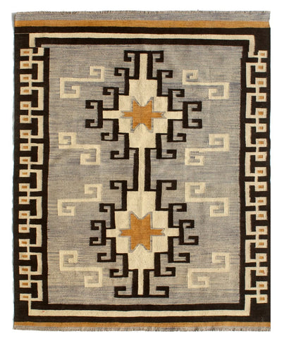 Tappeto Kilim moderno in lana multicolore 233x177cm - CarpetLiving