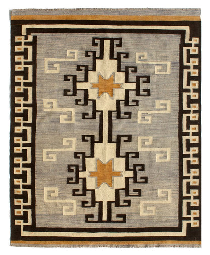 Modern wool Kilim carpet multi 233x177cm