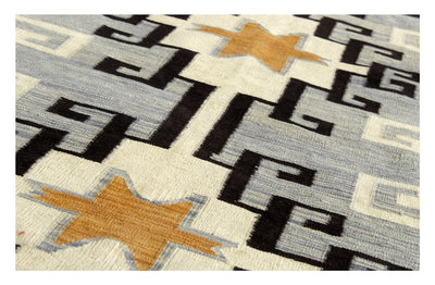 Tappeto Kilim moderno in lana multicolore 233x177cm - CarpetLiving