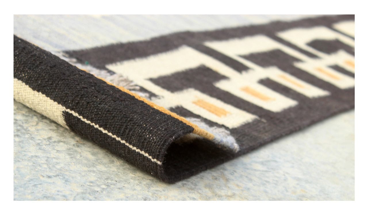 Modern wool Kilim carpet multi 233x177cm