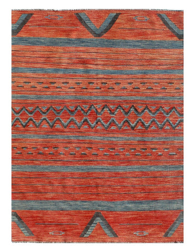 Tappeto Kilim moderno in lana multicolore 257x180cm - CarpetLiving