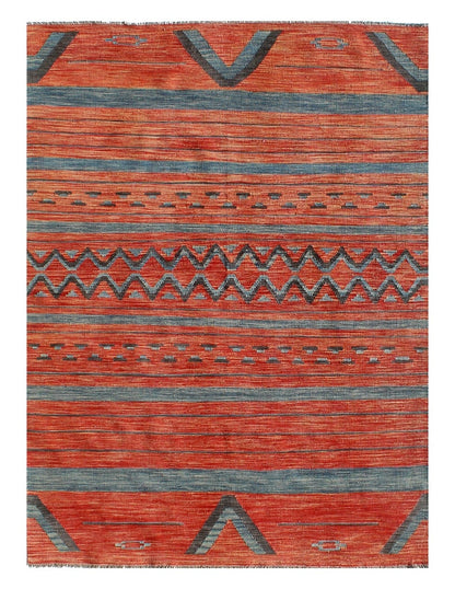 Modern wool Kilim carpet multi 257x180cm