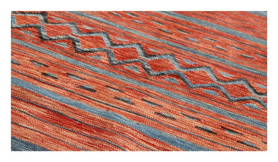 Tappeto Kilim moderno in lana multicolore 257x180cm - CarpetLiving