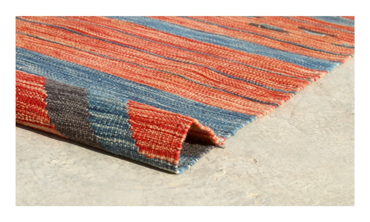 Modern wool Kilim carpet multi 257x180cm