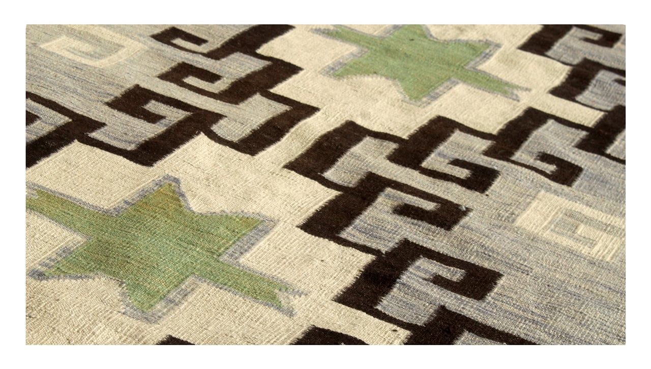 Modern wool Kilim carpet multi 230x177cm