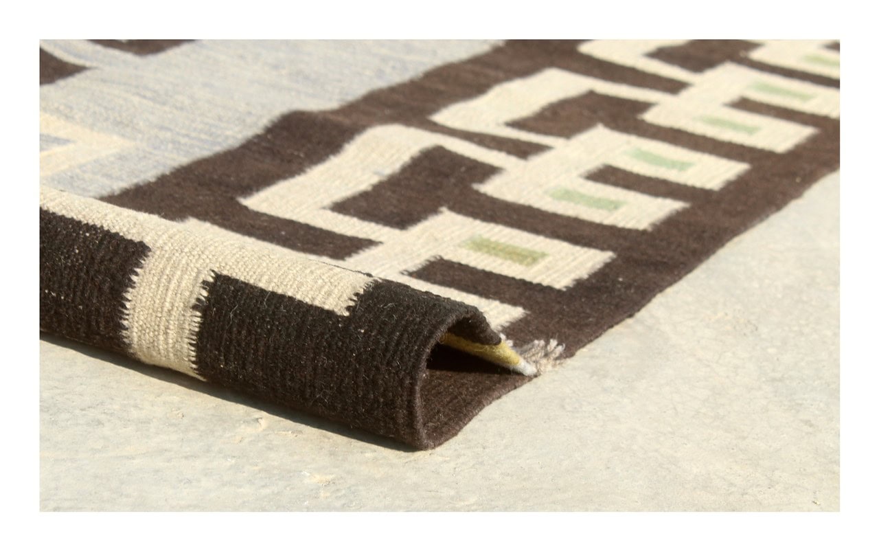 Modern wool Kilim carpet multi 230x177cm