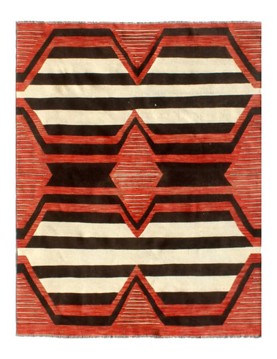 Tappeto Kilim moderno in lana multicolore 246x184cm - CarpetLiving