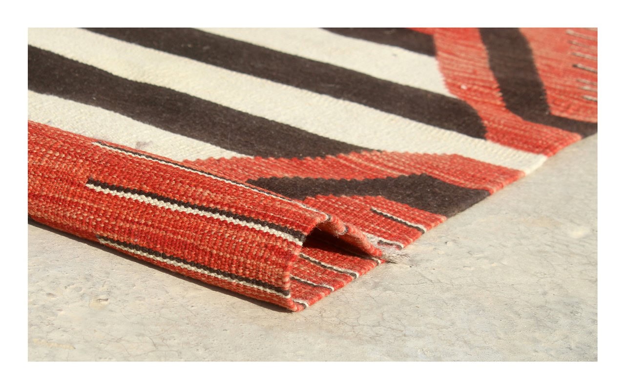 Modern wool Kilim carpet multi 246x184cm