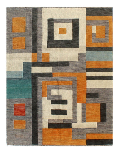 Tappeto Kilim moderno in lana multicolore 242x183cm - CarpetLiving