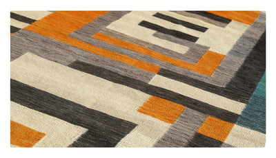 Tappeto Kilim moderno in lana multicolore 242x183cm - CarpetLiving