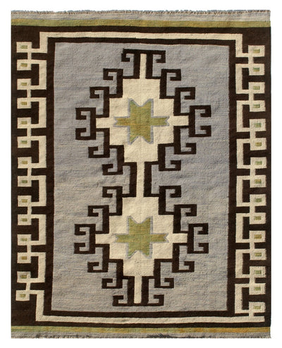 Modern wool Kilim carpet multi 232x174cm