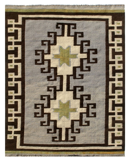 Modern wool Kilim carpet multi 232x174cm