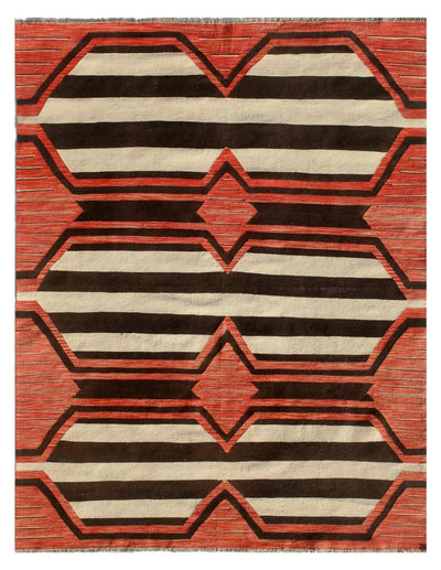 Modern wool Kilim carpet multi 244x178cm