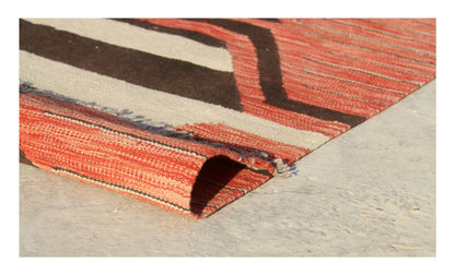 Tappeto Kilim moderno in lana multicolore 244x178cm