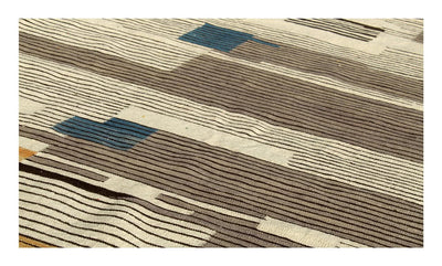 Tappeto Kilim moderno in lana multicolore 300x258cm - CarpetLiving